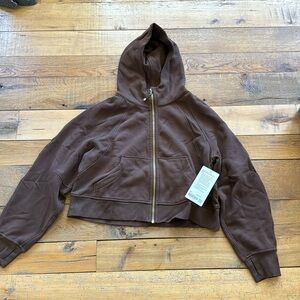 Lululemon scuba oversized full zip crop Java m/l